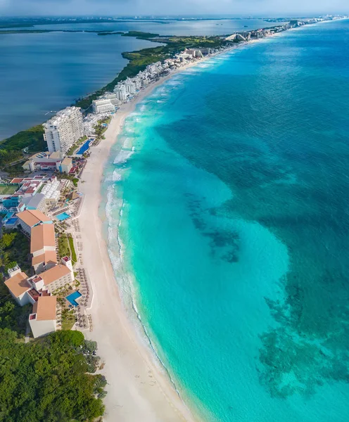 Cancún Com Lagoa Praia — Fotografia de Stock