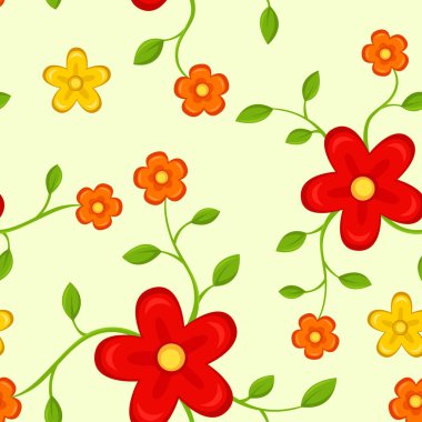 vektörsüz çiçek deseni