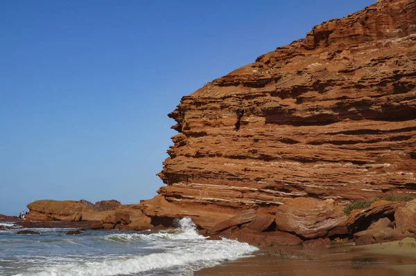 Oceano Atlântico Legzira Marrocos — Fotografia de Stock