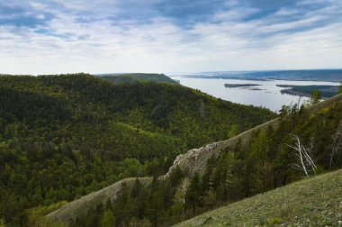 Zhiguli mount Strelnaya, Samara bölgesi yürümek