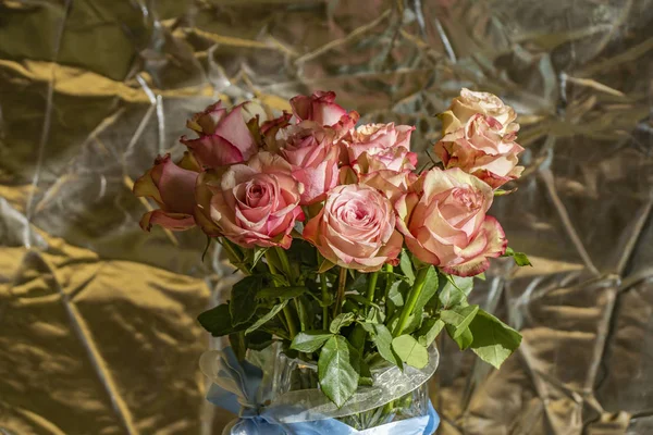 Buquê Rosas Rosa — Fotografia de Stock