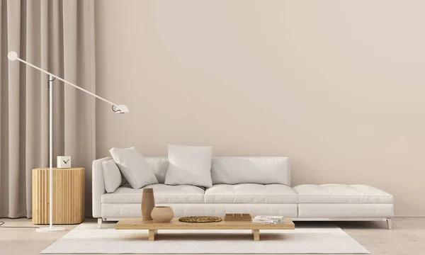 Living room with a white sofa — Stock Photo, Image