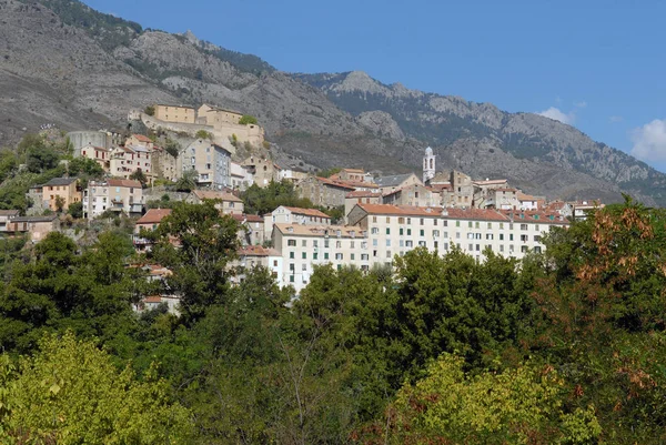 Village Corte Its Citadel Corsica Royalty Free Stock Photos