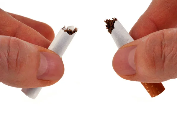 배경에 담배를 끊음으로써 흡연을 종료의 — 스톡 사진