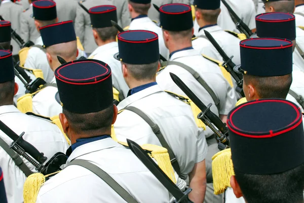 Soldados Perto Uma Cerimônia Militar — Fotografia de Stock