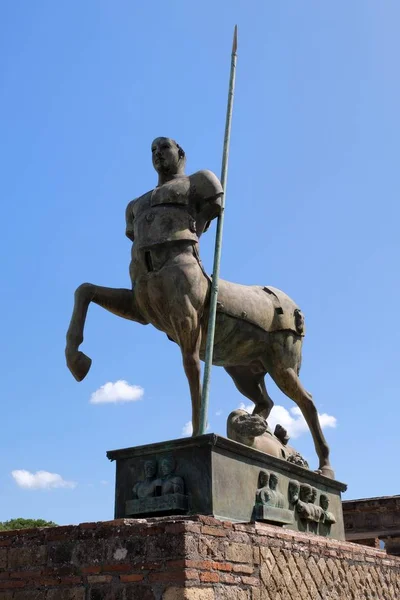 Estátua Centauro Fórum Pompeia — Fotografia de Stock