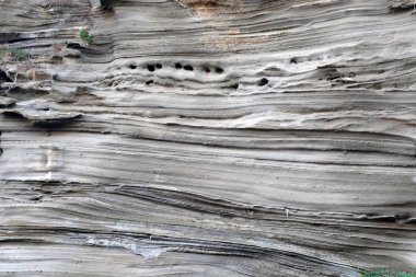 Yakın çekimde jeolojik tabakalar 