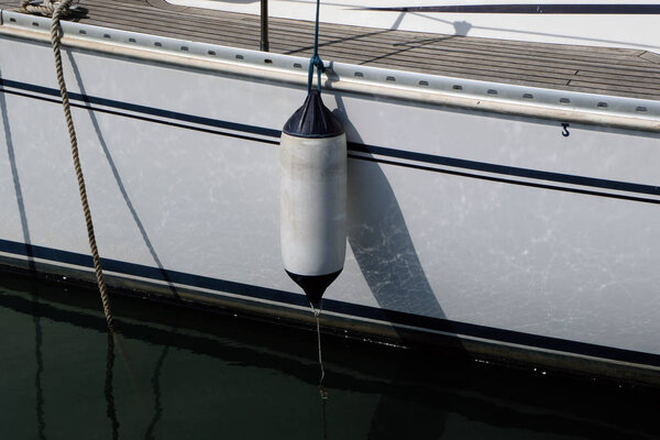 Protective rubber bump from a pleasure boat 