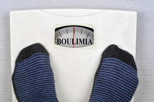 Concept Bulimia English Scale — Stock Photo, Image