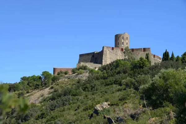 Fort Saint Elme Collioure Francji — Zdjęcie stockowe