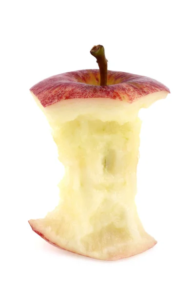 Apple Core Close White Background — Stock Photo, Image