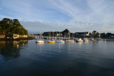Morbihan Körfezi 'ndeki Conleau marinası.
