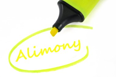 Neon ile yazılmış nafaka beyaz arkaplanda yakın hissetti