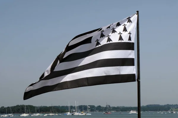 Σημαία Του Μπρετόν Που Φυσάει Στον Άνεμο — Φωτογραφία Αρχείου