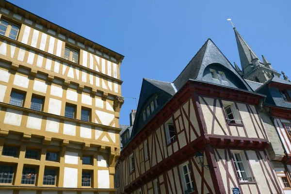 Timber Framed Houses Vannes Brittany — Stock Photo, Image