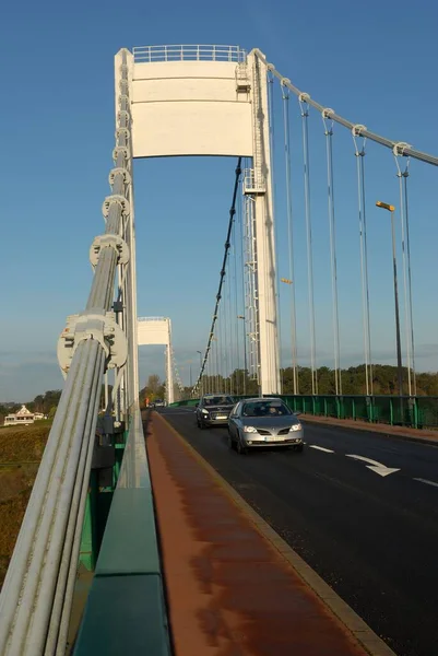 Ponte Funivia Roche Bernard Morbihan — Foto Stock