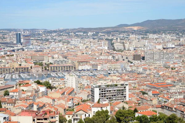 General view of Marseille in France