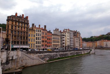 Fransa 'da Lyon' da Saone rıhtımı 