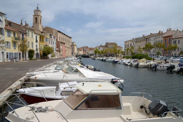 Barcos Atracados Martigues Bouches Rhone — Fotografia de Stock