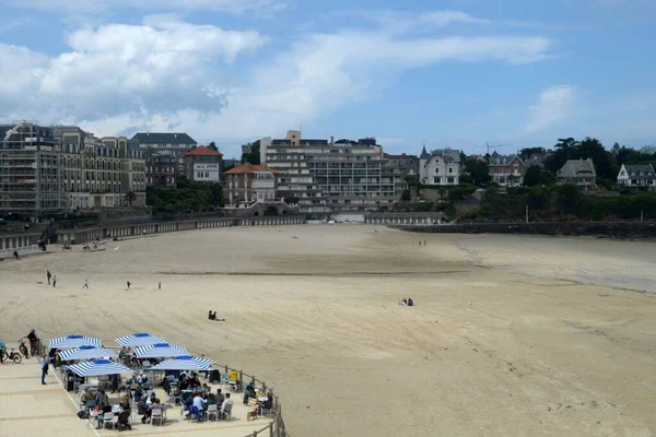 Schleusenstrand Bei Ebbe Dinard Der Bretagne — Stockfoto