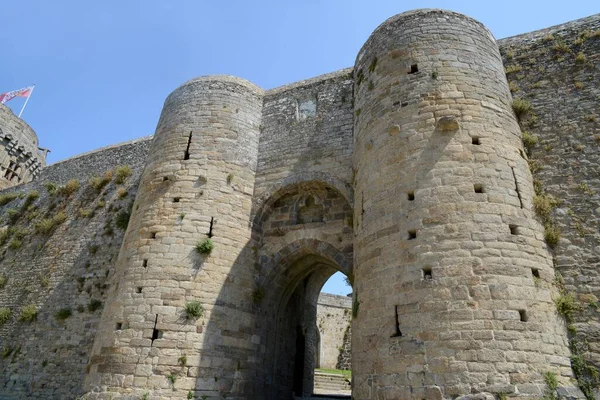 Dinán Vára Bretagne Cotes Armor Ban — Stock Fotó