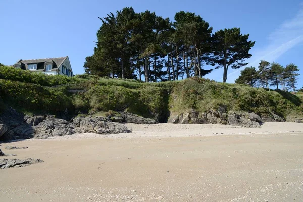 Spiaggia Rougeret Saint Jacut Mer — Foto Stock