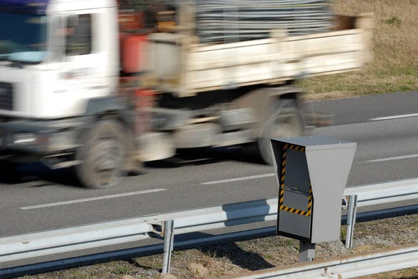 Radar Controllo Del Traffico Sulla Nazionale 165 Ploeren Bretagna — Foto Stock