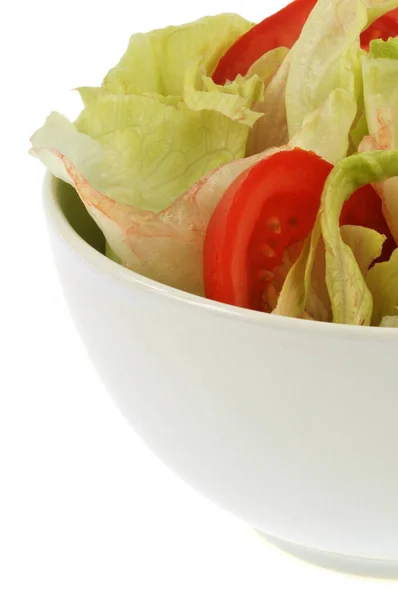 Schüssel Salat Mit Tomatenscheiben — Stockfoto