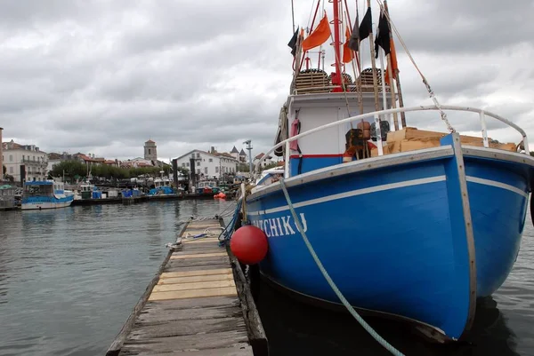 Trawler Dokowy Porcie Rybackim Saint Jean Luz — Zdjęcie stockowe