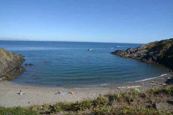 Playa Baux Port Vendres Los Pirineos Orientales —  Fotos de Stock