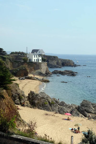 Playa Pouldu Clohars Carnoet Finistere — Foto de Stock