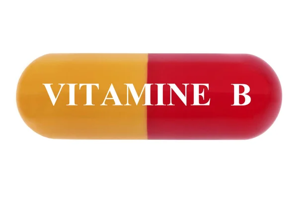 Beyaz Zemin Üzerinde Vitamini Kapsülü Içeren Diyet Takviyesi Kavramı — Stok fotoğraf
