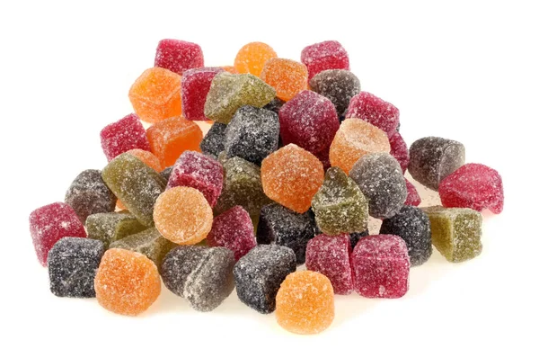 Acacia Tuggummi Godis Närbild Vit Bakgrund — Stockfoto