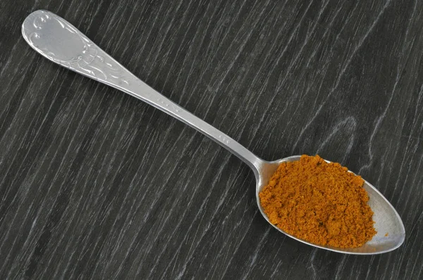 Cuchara Curry Polvo Cerca — Foto de Stock