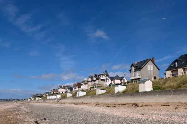 Large Beach Jullouville Normandy — Stock Photo, Image