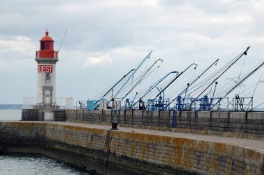 Loire-Atlantik 'teki Saint-Nazaire' nin batı deniz feneri.