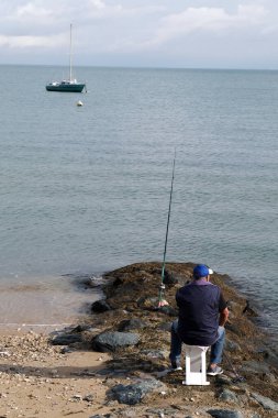 Rivedoux-Plage 'da balıkçı Ile de Re' de