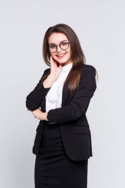 Rüya çalışan beyaz arka plan üzerinde izole portresi