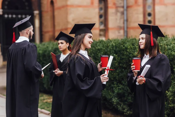 Studenti Hovořící Zkouškách Selektivní Zaměření — Stock fotografie