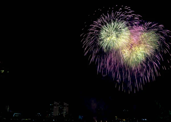 Diff Nang Internationella Fireworks Festival — Stockfoto