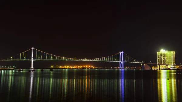 Ночные Зачистные Мосты Города Нанг Вьетнам — стоковое фото