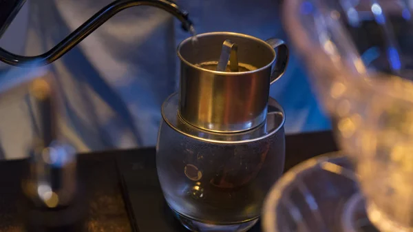 Vietnam Lezzetli Aromatik Kahve Pişirme — Stok fotoğraf