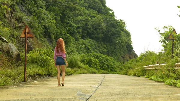 Viagem Meninas Redor Ilha — Fotografia de Stock