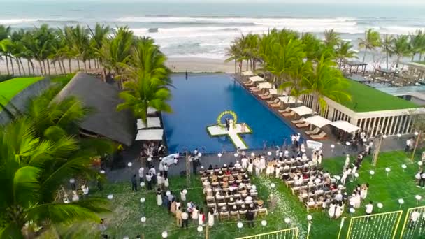 Boda Resort Junto Mar Con Una Hermosa Vista — Vídeos de Stock