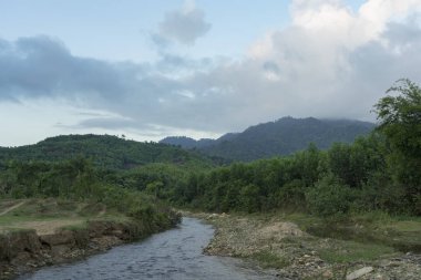  Gün batımını Vietnam panoramik
