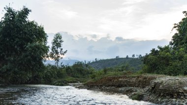 Gün batımını Vietnam panoramik