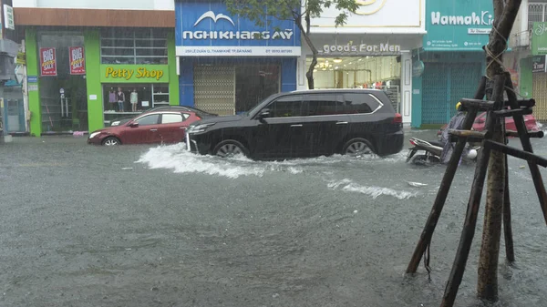 Nang City Vietnam December 2018 City Flooding Raining Season Lot — Stock Photo, Image