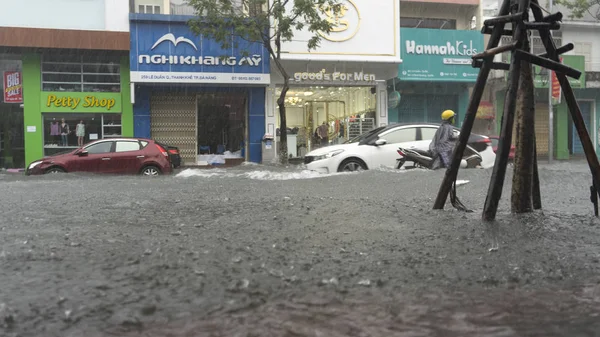 Nang City Vietnam December 2018 City Flooding Raining Season Lot — Stock Photo, Image