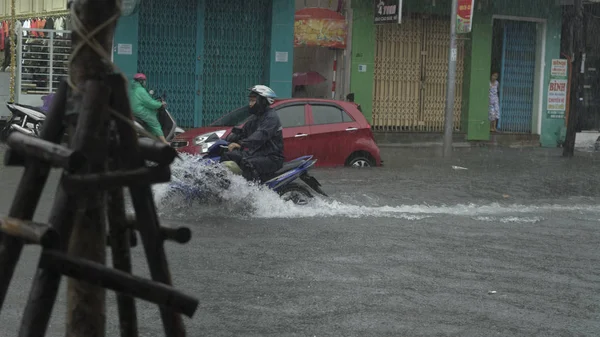 Nang City Vietnam December 2018 City Flooding Raining Season Lot — стоковое фото