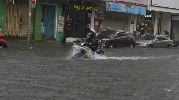 Nang City Vietnam Aralık 2018 Biz Şehir Yağmur Sezonunda Çok — Stok fotoğraf